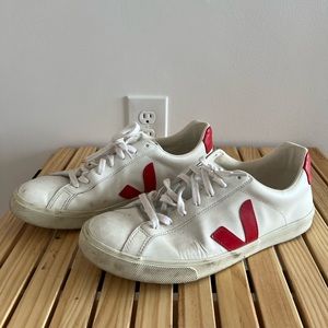 Veja Red Campo Leather